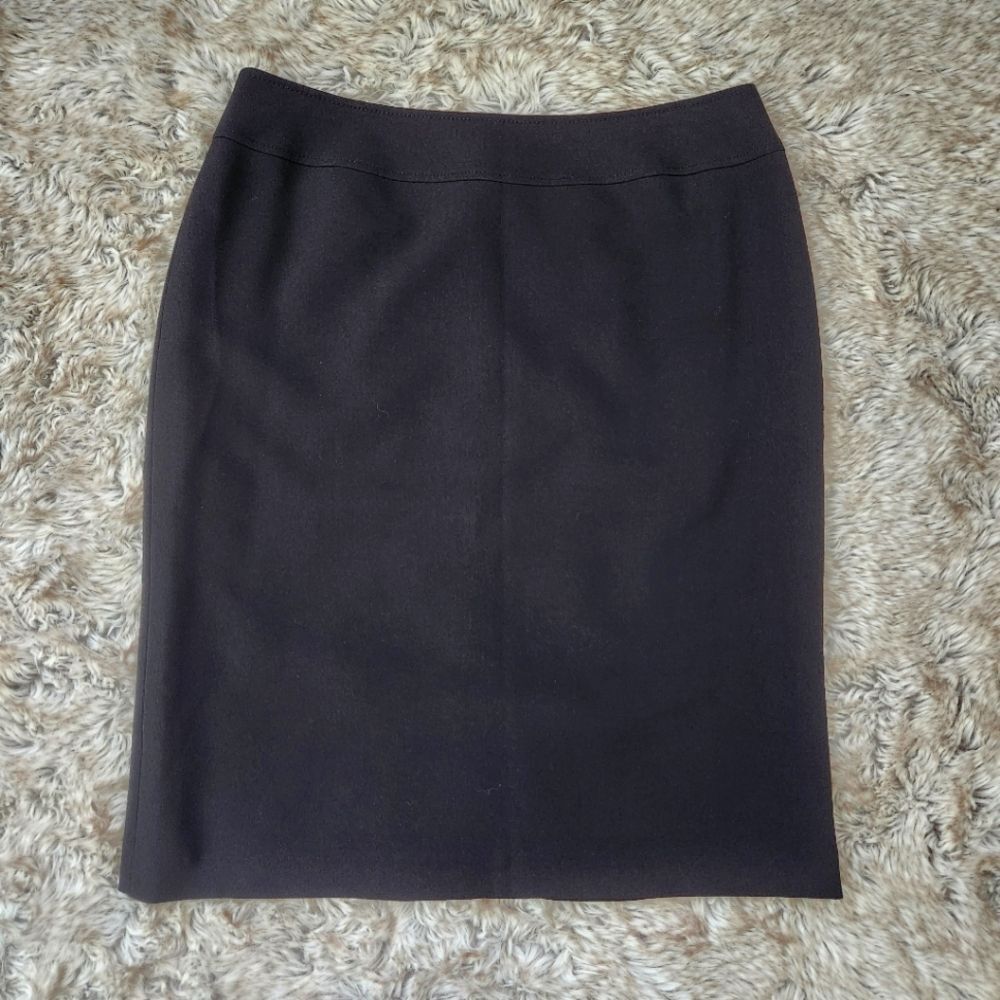 Black Pencil Skirt Polyester Blend Fully Lined Women's Size 6